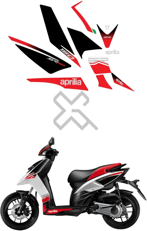 Aprilia SR 150 Sticker | Made in Premium Gloss Vinyl with FPF (Fade Protection Film), Waterproof, Pack of 1